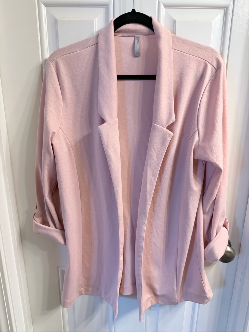Massini Soft Pink Open-Front Women's Blazer